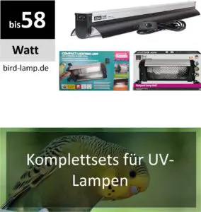 Komplettsets für UV-Leuchtstoffröhren und UV-Kompaktlampen
